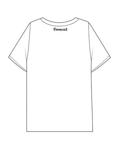 The Mens Boxy Tee - White - Castle House - Left Chest & Center Back Neckline - Printed - Full Color
