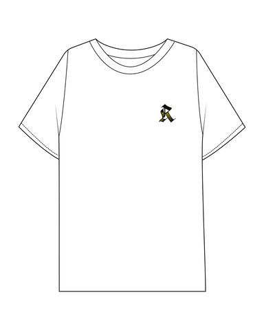 The Mens Boxy Tee - White - Castle House - Left Chest & Center Back Neckline - Printed - Full Color