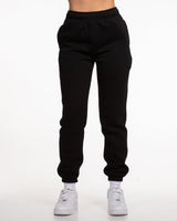 Commit Fitness - Womens Sweatpants - Black with Oat