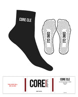 The 1/2 Crew Black - White - Core CLE - Top Text - White - Triangle Shape Grip - White