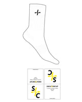 The Crew Sock - White - Sweat Circuit - Top Logo - Circuit - Black