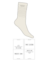 The Slouch Sock - Off White - West Em Medical Spa - Sewn Label Logo