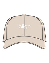 The Dad Hat - Stone - Align Pilates Studio - Center Crown - Embroidered - White