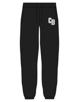 The Mens Classic Sweatpants - Black - Club Body - Left Leg "CB" - Printed - Full Color