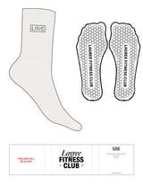 The Crew Sock - Cloud Dancer - LFC - Top Logo Boxed - Embroidered - Powder - Hexagon Grip - Powder