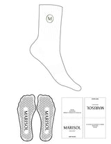 The Crew Sock - White - Forme Barre Nantucket - Top Logo Oval - EMB - Olive - Hexagon Grip - Olive