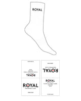 The Crew Sock - White - Royal Training Club - Top Logo - Black