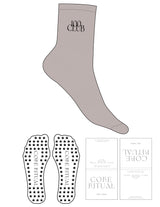 The 3/4 Crew Sock - Nude - Core Ritual - Top Logo "100 CLUB" - Embroidered - Black - Star Grip - Black