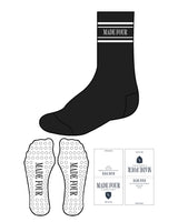 The Crew Sock - Black - M4Lagree - Top Lining & Circle Grip - White