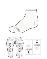 The 1/2 Crew Sock - Light grayish green - M4Lagree - Bottom & Circle Grip - Very Dark Desaturated Blue