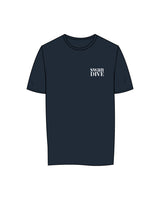 The Womens Tee - Navy - Swan Dive - Left Chest & Back Neckline - 250 Club - White