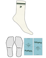 The Crew Sock - Off White - The Platform Studio - Top Logo - Embroidered - 2 Stripes - Printed - Evergreen - Palm Tree - Evergreen