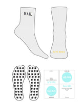The 3/4 Crew Sock - Heather - Core LP - Top Logo - Embroidered - Full Color - Toe Logo - Printed - Custom Shape Grip - Transparent