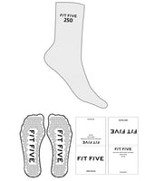 The Crew Sock - Heather - Fit 5 - Top Logo Stacked - Embroidered - Black - Triangle Shape Grip - Black