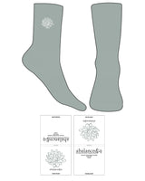 The Crew Sock -  Sage - Balanced Self - Top Logo - Ankle - Embroidered - White - No Grip