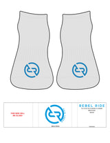 The Ankle Sock - Heather - Rebel Ride - Toe Logo Icon - Capri