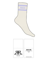 The Crew Sock - Off White - Reckless Ride - Top Dual Border - L85