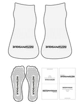The Ankle Sock - White Heather - Instaphysiques - Toe Logo - Black - Hexagon Grip - Transparent