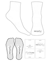 The 1/2 Crew Sock - White - Flightform - Toe Logo - Black - Heart Grip - Black