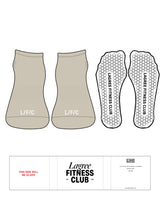 The Ankle Sock - Oatmeal - LFC - Toe Logos - Cloud Dancer - Hexagon Grip - Transparent