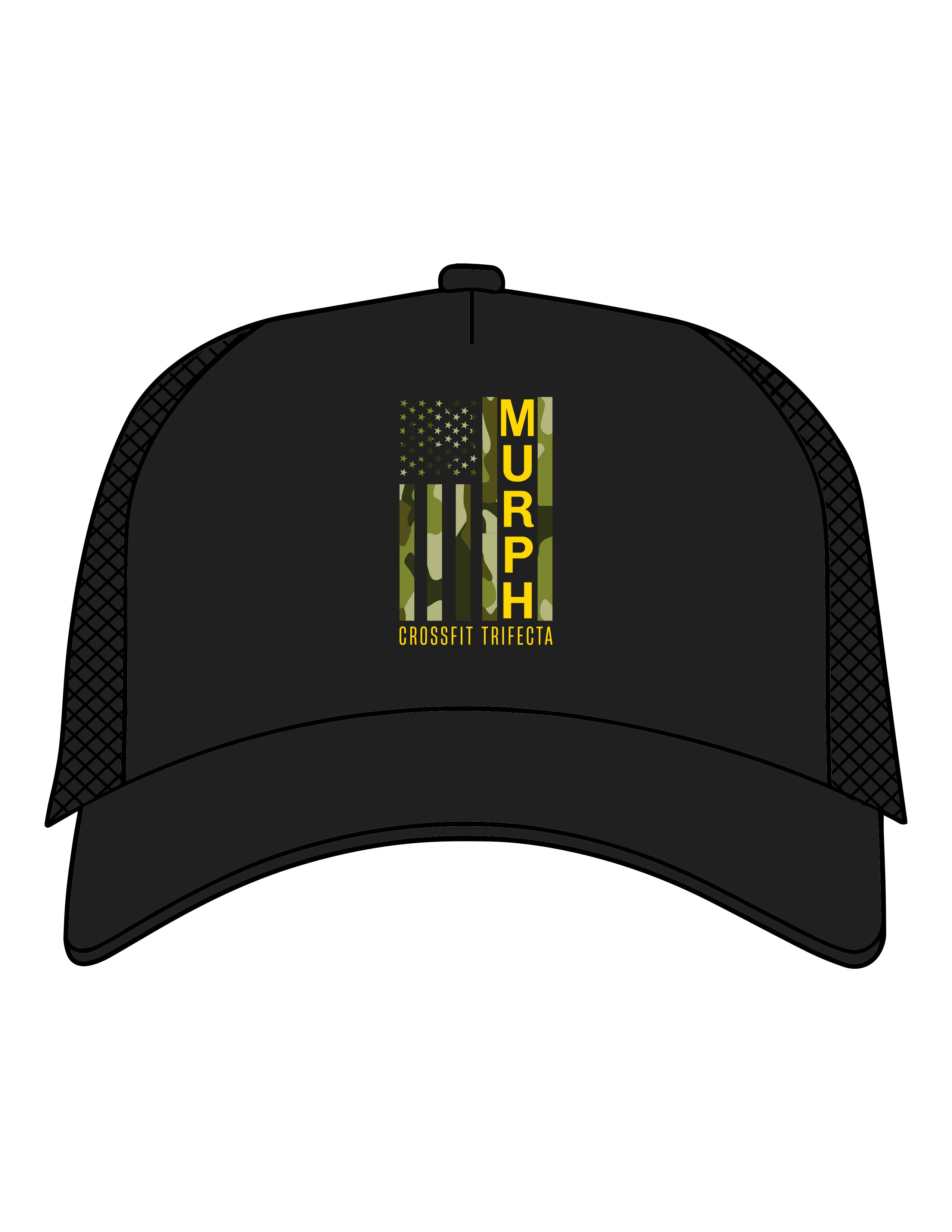 The Foam Trucker - Black - Crossfit Trifecta - Center Crown - Printed - Full Color