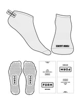 The Ankle Sock - Heather - Form - Back Ankle & Front Logo - Black - Hexagon Shape Grip - Black
