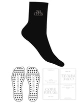 The 3/4 Crew Sock - Black - Core Ritual - Top Logo "250 CLUB" - Embroidered - Nude - Star Grip - Nude