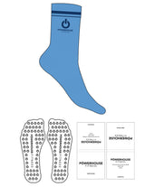The Crew Sock - All Aboard - Powerhouse Fitness - Tardis Stripes - Top Logo Stacked - Embroidered - Tardis - Power Grip - Tardis
