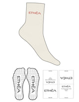 The 3/4 Crew Sock - Off White - ETHEA - Top Logo - Embroidered - Red - Circle Grip - Transparent