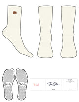 The Crew Sock - Off White - The Stu - Top Logo - EMB - Rust - Triangle Grip - Transparent