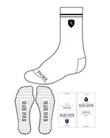 The Crew Sock - White - M4Lagree - Top Lining M4 & Botom - Circle Grip - Black