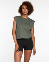 The Mens Tank - Cypress - Heat Bootcamp - Full Center Chest - White