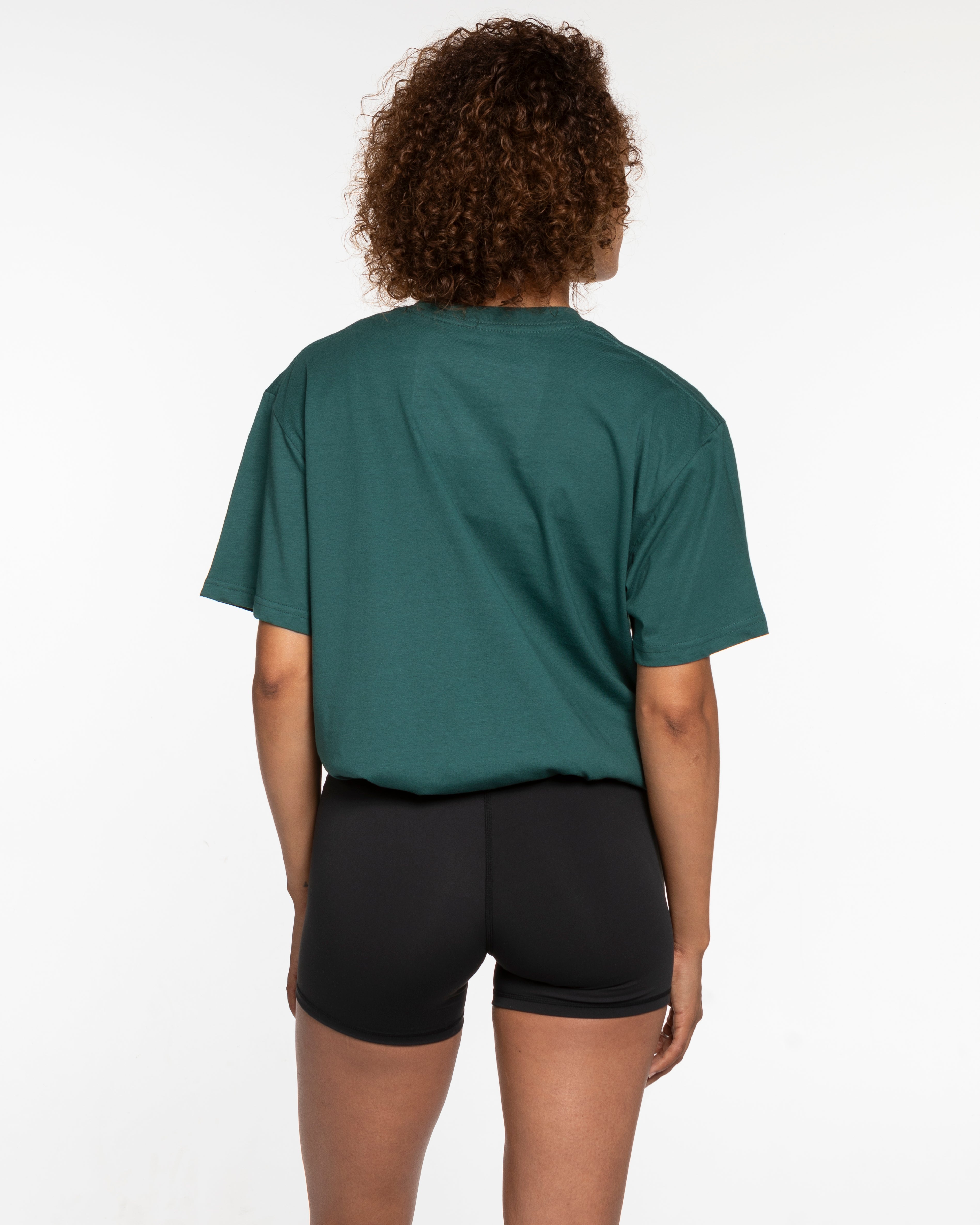 The Mens Tee - Jade - MECHA - Left Chest & Back Stacked - White