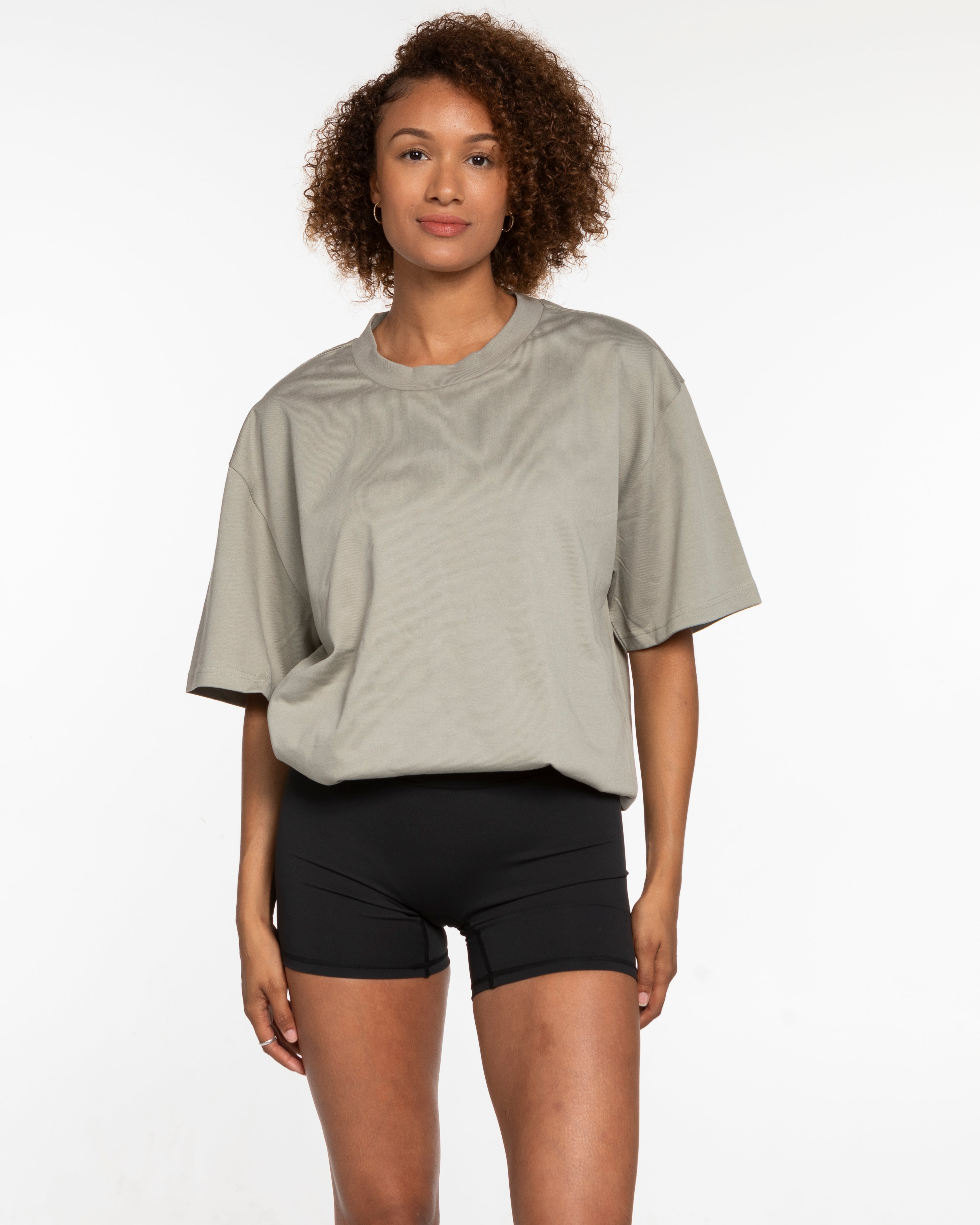 The Mens Heavyweight Tee - Eucalyptus - PURE QUALITY -  Left Chest & Back Center Stacked - Black