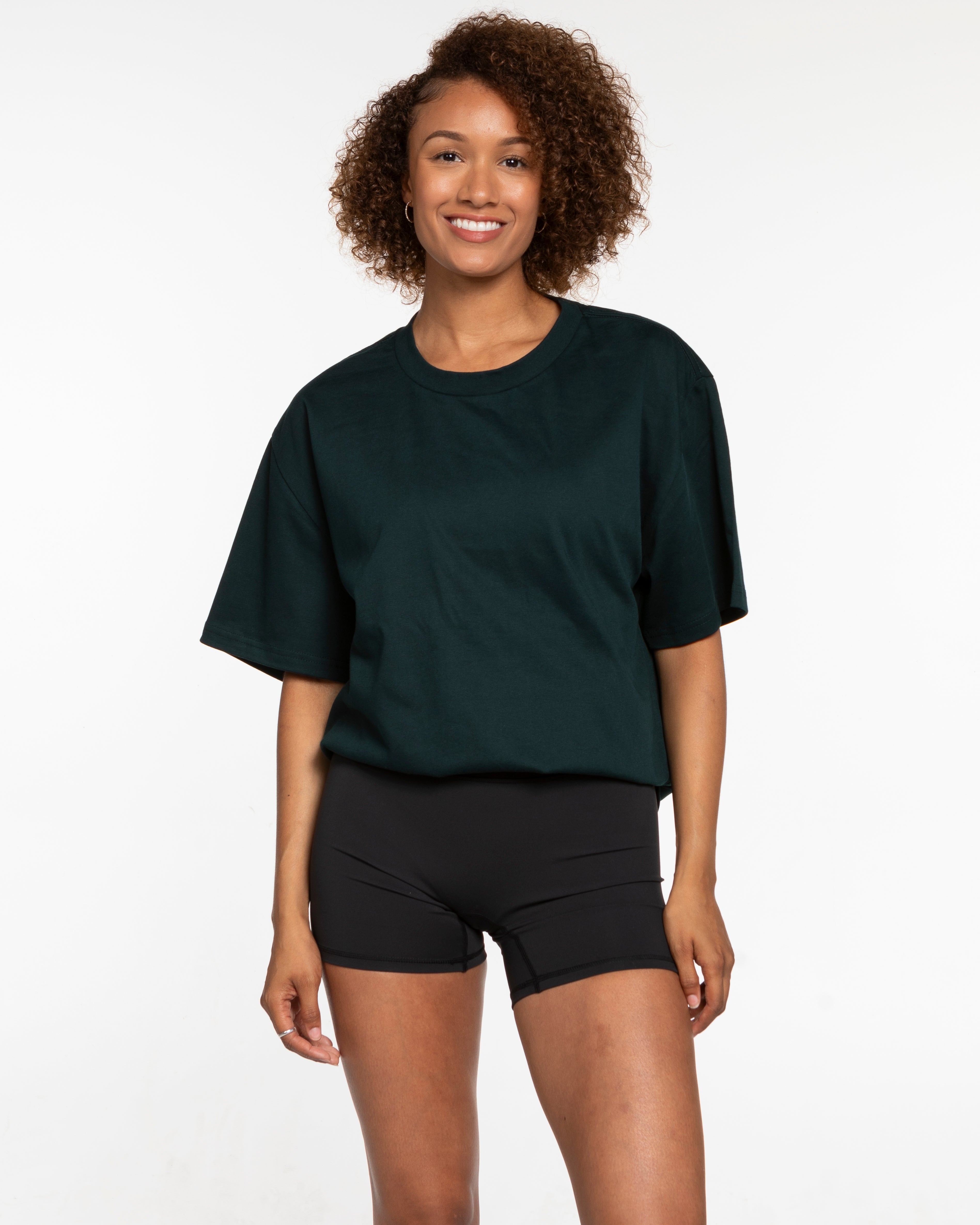 The Mens Heavyweight Tee - Pine Green - JL Marketing - Left Chest & Back Image - Printed - Off White