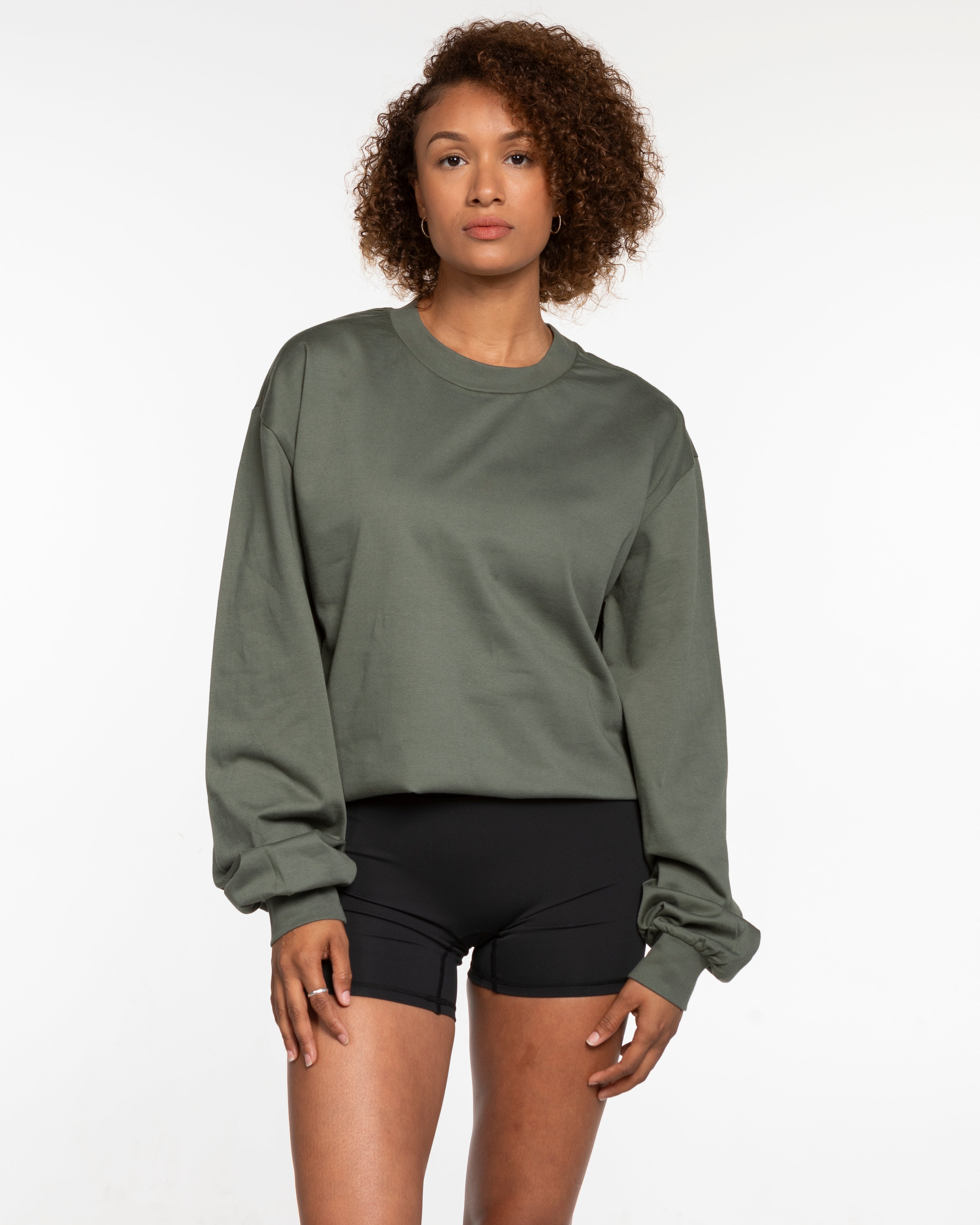 The Mens Heavyweight Long Sleeve - Cypress - San Diego - Left Chest & Back Center Stacked - White
