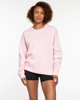 The Classic Crewneck - Pink - SD Mom Walks - Left Chest & Back Center - White