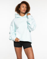 The Mens Hoodie - Seafoam - MECHA - Center Chest - Light Blue