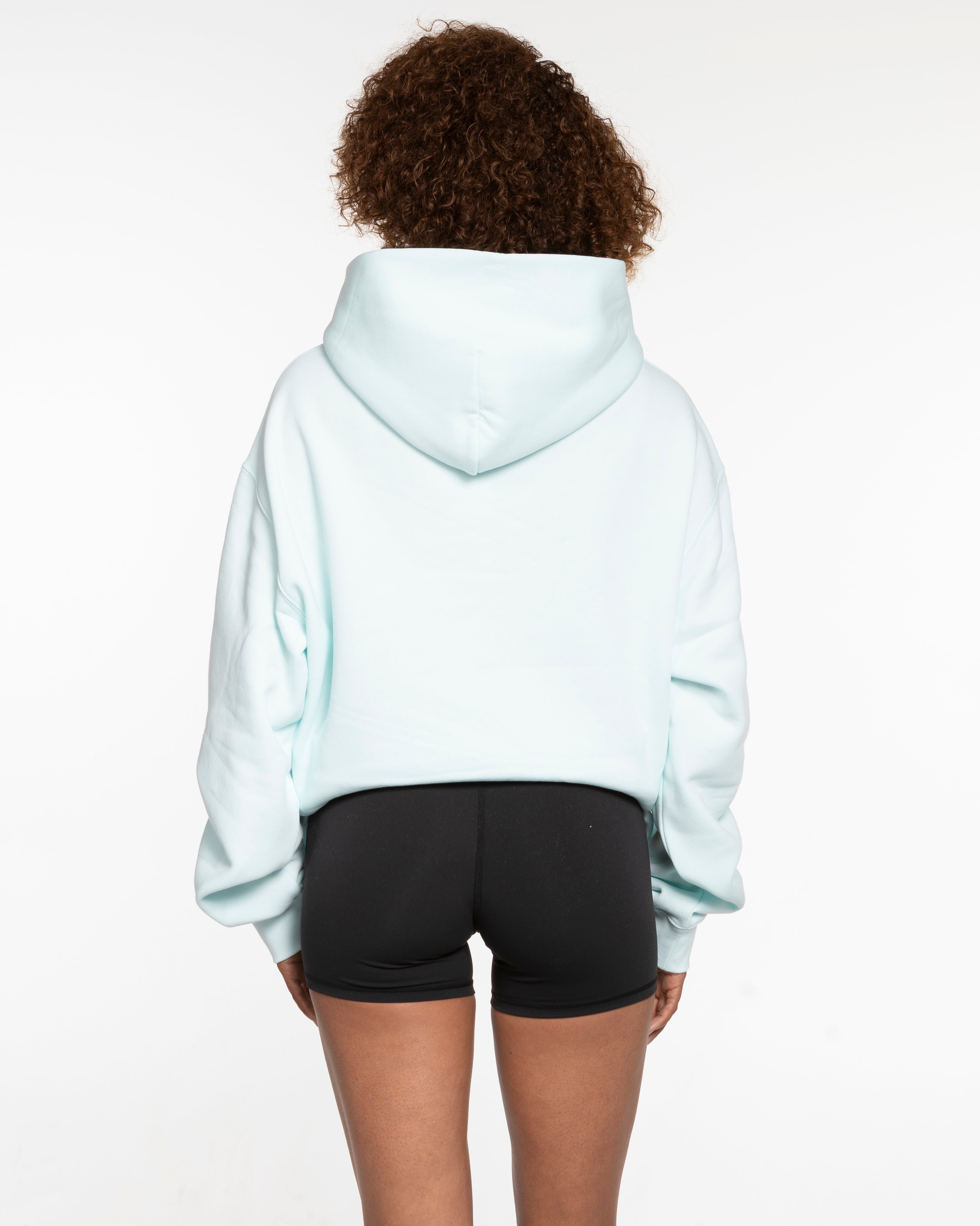 The Mens Hoodie - Seafoam - MECHA - Center Chest - Light Blue