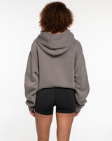 The Mens Hoodie - Washed Gray - Fed By The Fruit - Left Chest & Back Stacked - Printed - Off White