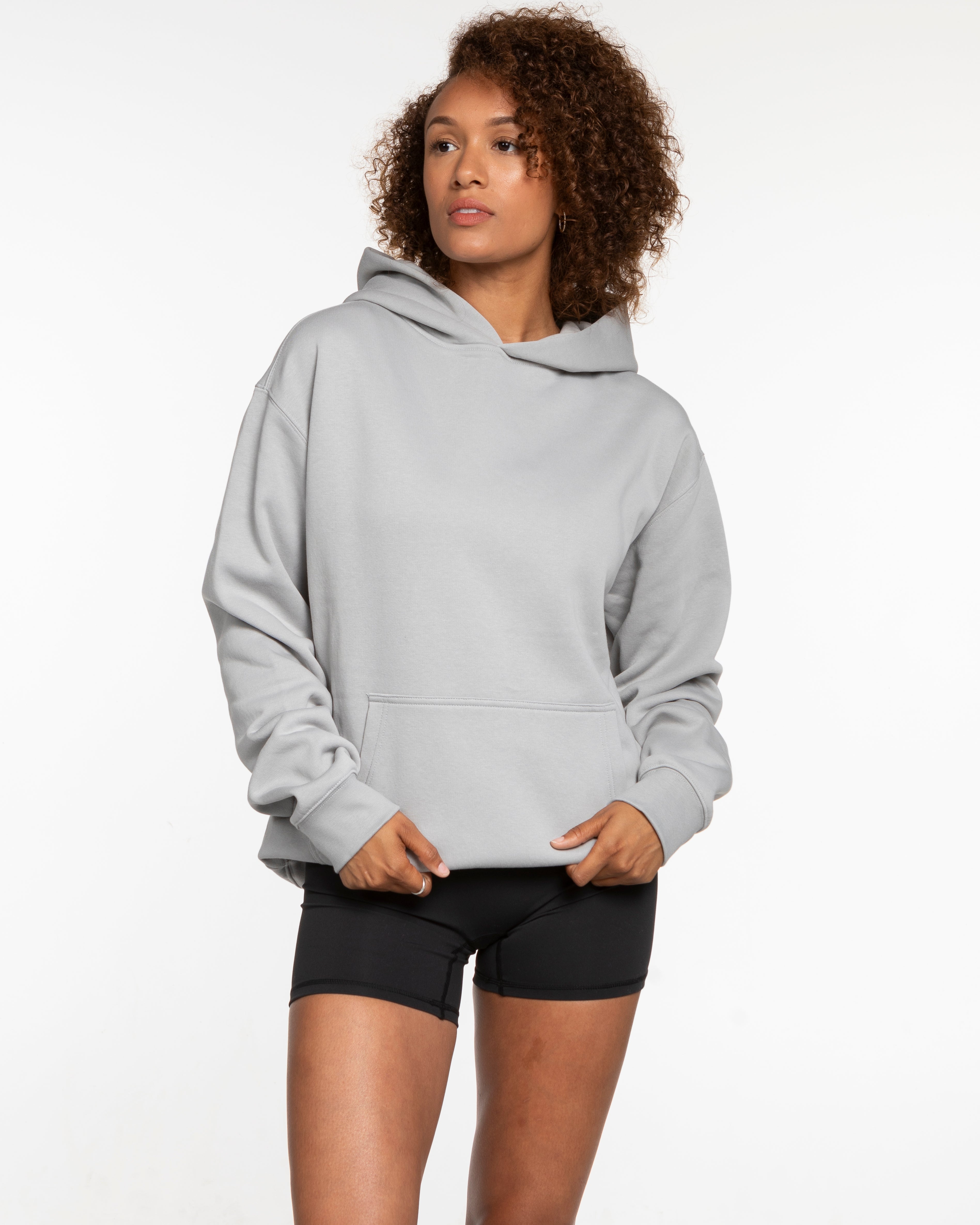 The Mens Hoodie - Storm - Core Reform - Left Chest Stacked - Printed - White