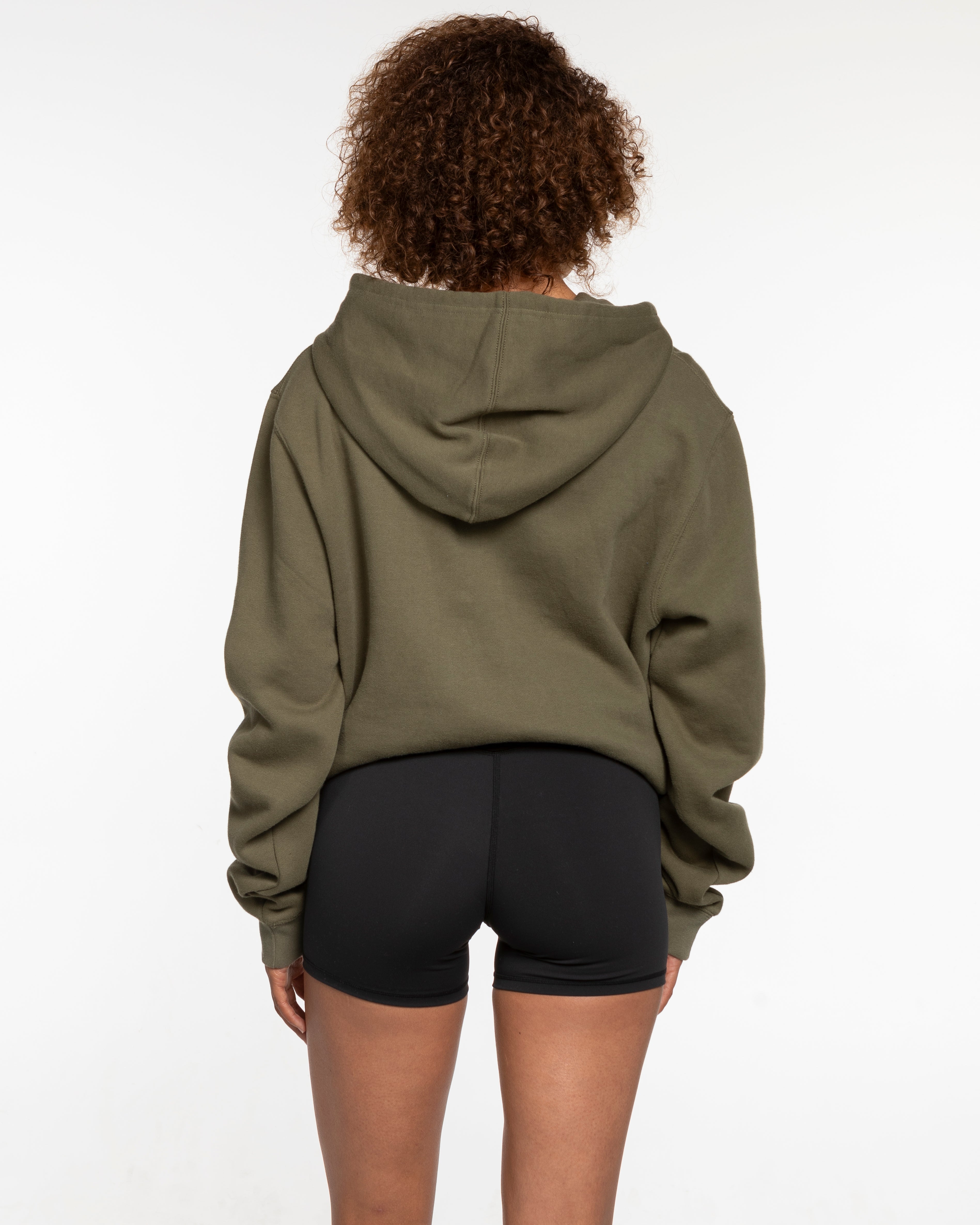 The Mens Classic Hoodie - Army - Collaborative Dog - Center Chest & Front Pocket - Full Color