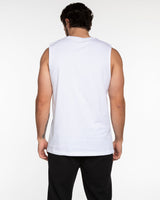 The Mens Classic Tank - White - Heat Bootcamp - Left Chest "H" - Printed - Black