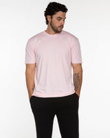 The Mens Tee - Pink - Fit Results - Center Chest & Back Neckline - Full Color