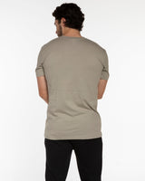 The Mens Tee - Eucalyptus - Evolve Collective - Left Chest & Back Stacked - Printed - White