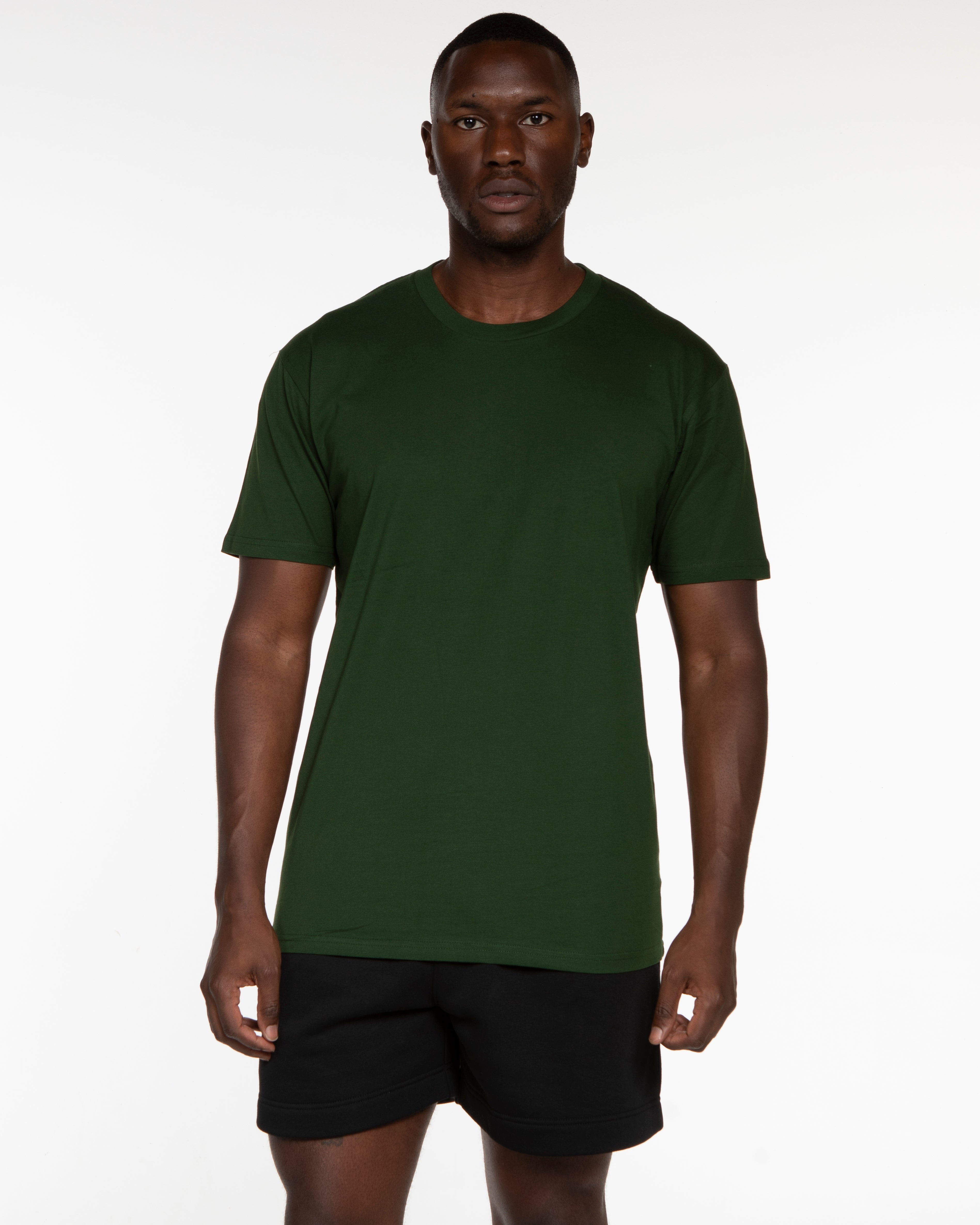 The Mens Tee - Forest - Collaborative Dog - Left Chest Stacked & Back Stacked - Full Color
