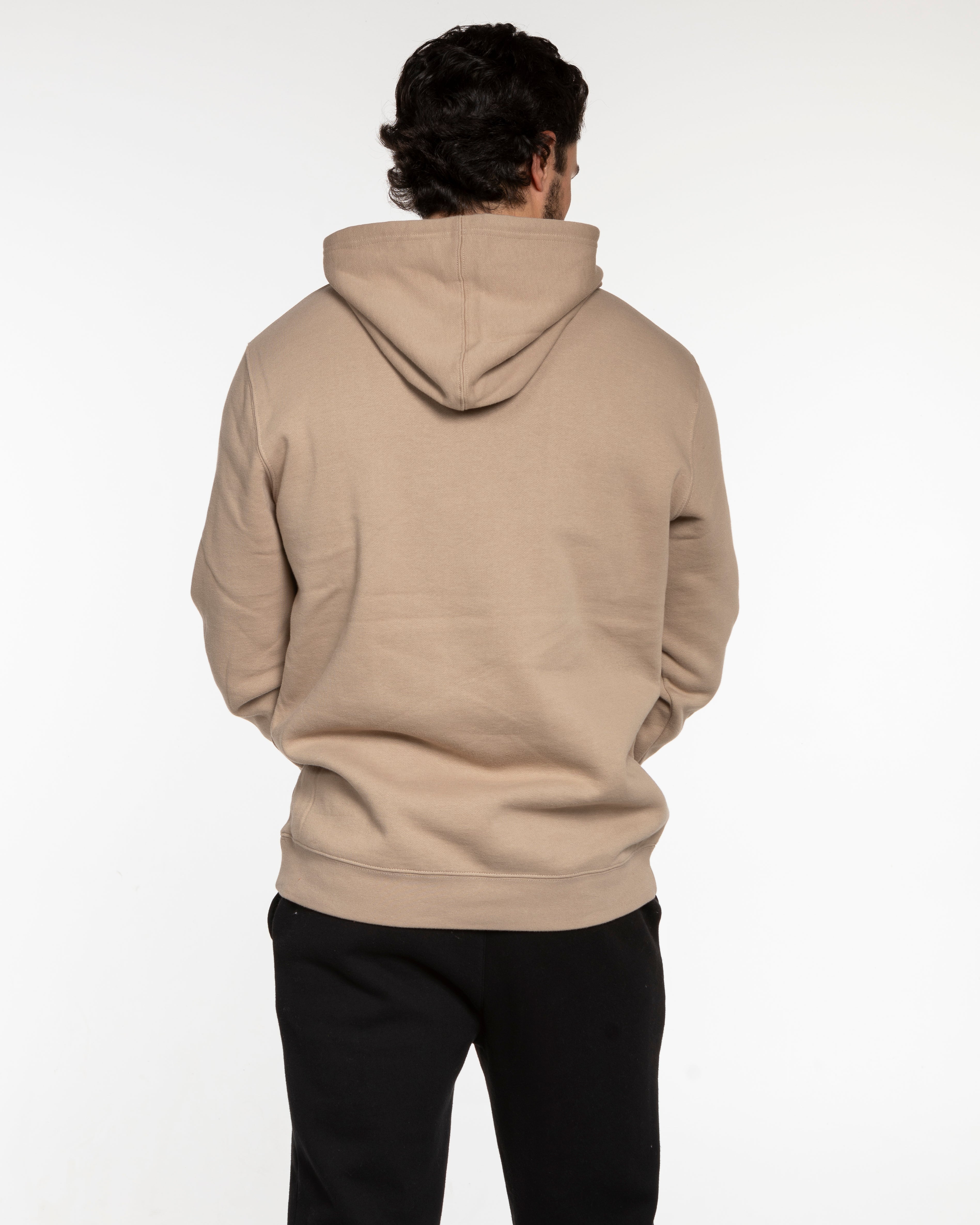 The Classic Hoodie - Sand - SaltBox - Center Chest & Back Center - White