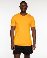 The Mens Tee - Gold - Bodi - Center Chest Diamond - Left Sleeve & Back Stacked - Printed - Maroon