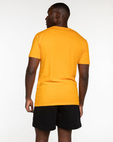 The Mens Tee - Gold - Bodi - Center Chest Diamond - Left Sleeve & Back Stacked - Printed - Maroon