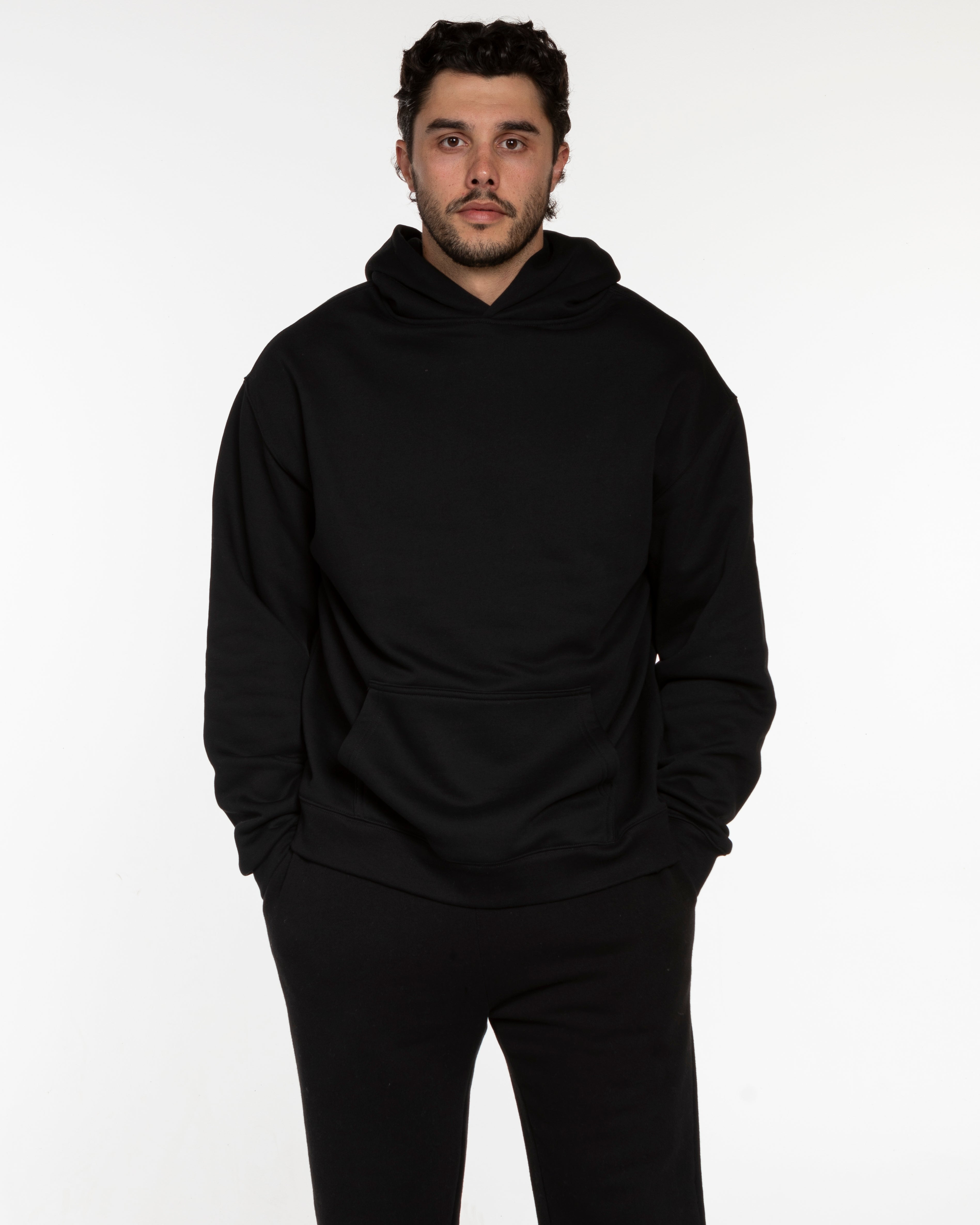 Commit Fitness Vault - Mens Hoodie - Black with Neon Yellow